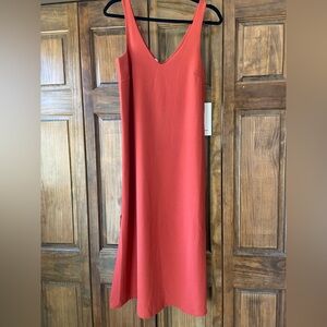 Lululemon Burnt Orange V-Neck Sleeveless Midi Gown